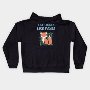 I just really like foxes ok? Kids Hoodie